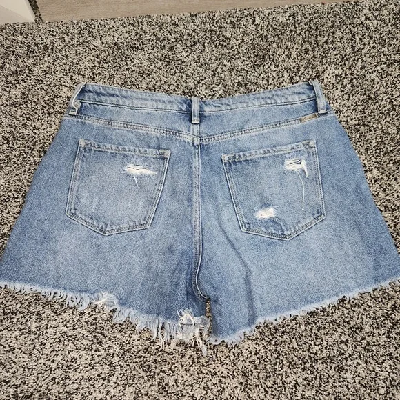 Kancan Hi Rise Jean Shorts Destressed Sz 11/29,Relaxed 100% Cotton 3.5" Inseam - Picture 5 of 7